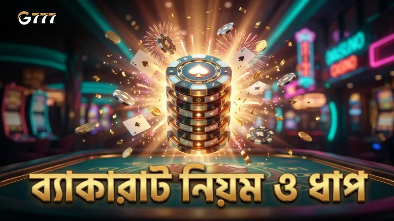 ব্যাকারাটের মৌলিক নিয়ম ও গেমপ্লে স্টেপসমূহ