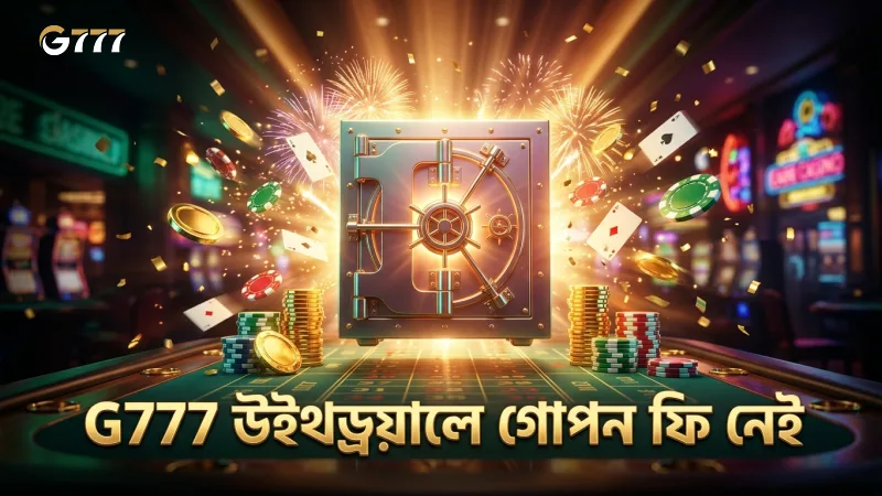 G777 উইথড্রয়ালে কোনো গোপন ফি বা বিলম্ব নেই