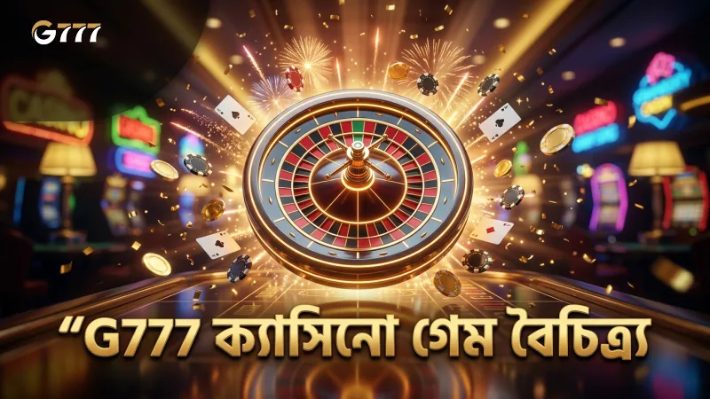 G777 ক্যাসিনোর বিভিন্ন গেম ক্যাটাগরি এবং বৈচিত্র্য প্রদর্শন