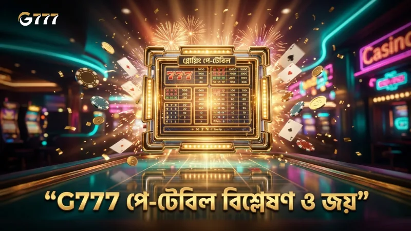 G777 পে-টেবিল বিশ্লেষণ করে সঠিক জয়ের সুযোগ নিন