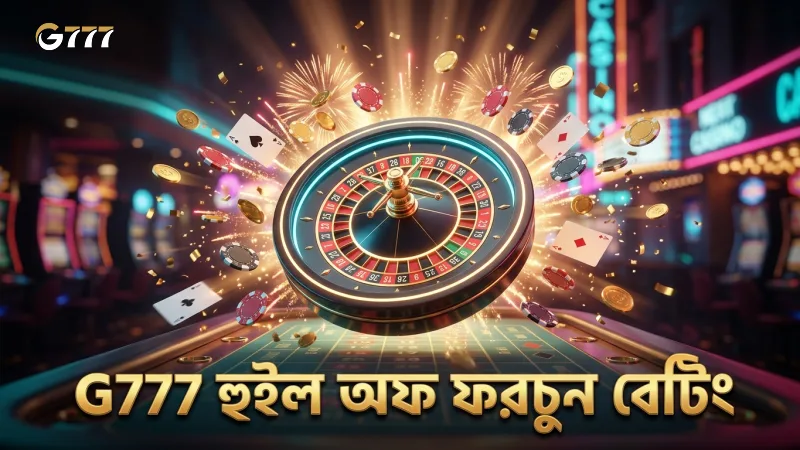 G777 হুইল অফ ফরচুনের বেটিং অপশন ও পেআউট রেশিও প্রদর্শন